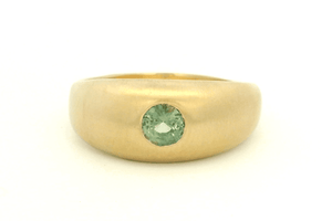 R&V BESPOKE FLUSH SET SAPPHIRE RING 9ct GOLD