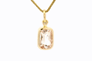 R&V BESPOKE 3ct MORGANITE PENDANT 9ct GOLD