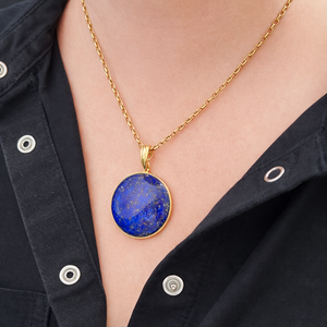 LAPIS LAZULI PENDANT 9ct GOLD