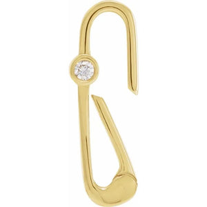 DIAMOND SET PENDANT BALE/EXTENDER 10ct GOLD