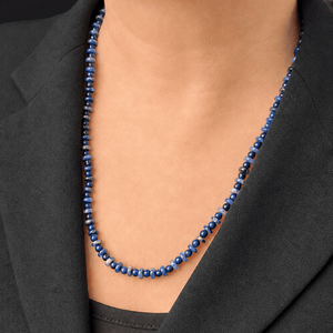 BESPOKE LAPIS LAZULI & SODALITE NECKLACE 9ct GOLD