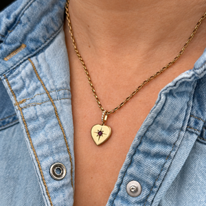 BESPOKE RUBY & DIAMOND PENDANT 9ct GOLD