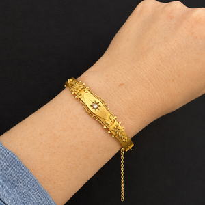 EDWARDIAN 1910 DIAMOND BANGLE 9ct GOLD