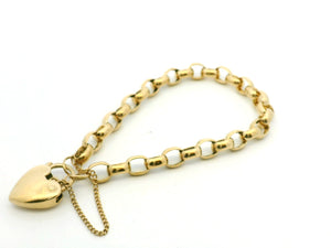 ANTIQUE 20.54g ROLLO LINK BRACELET 10ct GOLD