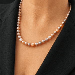 SINGLE STRAND FRESHWATER PEARL NECKLACE 14ct GOLD