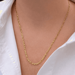 VINTAGE ITALIAN ANCHOR LINK FIGARO CHAIN 9ct GOLD