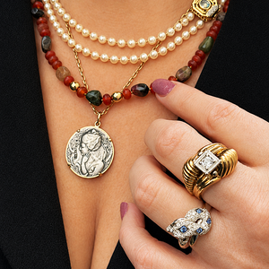 BESPOKE RED AGATE & TOURMALINE NECKLACE 9ct GOLD