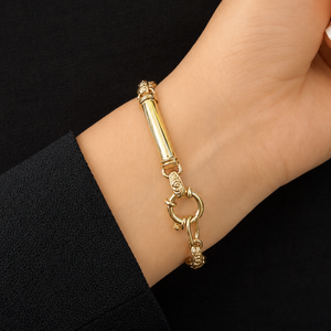 VINTAGE ORNATE LINK BRACELET 9ct GOLD
