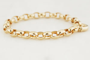 ANTIQUE EDWARDIAN c1910 SOLID ROLLO BRACELET 9ct  GOLD