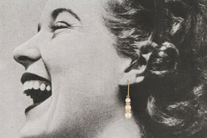 VINTAGE PEARL EARRINGS 9ct YELLOW GOLD