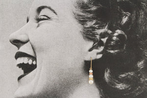 VINTAGE PEARL EARRINGS 9ct YELLOW GOLD