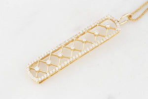 CONTEMPORARY .95ct DIAMOND PENDANT IN 18ct GOLD