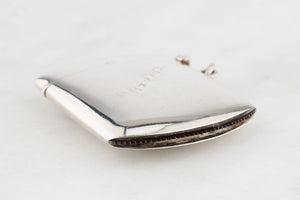 ANTIQUE EDWARDIAN SAPPHIRE STERLING SILVER VESTA CASE