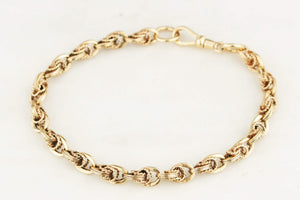 VINTAGE FANCY LINK BRACELET 9ct YELLOW GOLD
