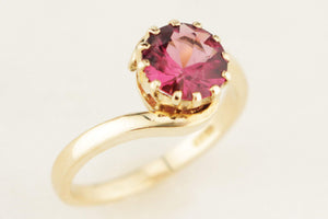 ANTIQUE EDWARDIAN c1900 PINK TOURMALINE RING 9ct GOLD