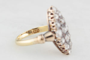 ANTIQUE AUSTRALIAN 1ct DIAMOND RING 15ct GOLD
