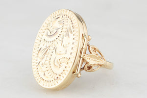 VINTAGE LOCKET RING 9ct GOLD
