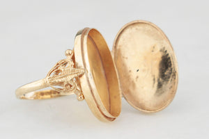 VINTAGE LOCKET RING 9ct GOLD