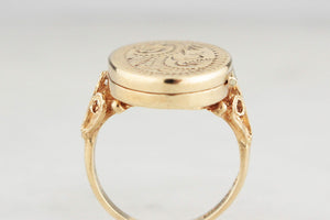 VINTAGE LOCKET RING 9ct GOLD