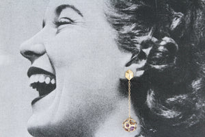 RETRO AMETHYST EARRINGS 9ct GOLD