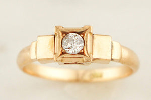 ANTIQUE ART DECO c1920 DIAMOND RING 18ct GOLD