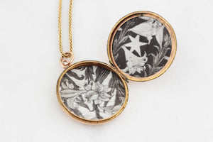 ANTIQUE EDWARDIAN 1908 ENGRAVED LOCKET 9ct GOLD