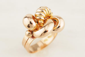VINTAGE c1940 KNOT RING 18ct ROSE GOLD
