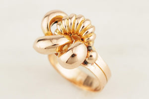 VINTAGE c1940 KNOT RING 18ct ROSE GOLD