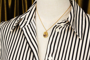 ANTIQUE VICTORAIN c1860 TOURMALNE PENDANT 14ct GOLD