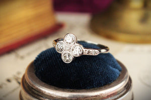ANTIQUE ART DECO .87ct  DIAMOND RING 18ct GOLD & PLATINUM