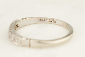 ANTIQUE c1915 AUSTRALIAN SIX STONE DIAMOND PLATINUM BAND