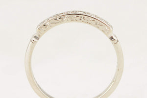 ANTIQUE c1915 AUSTRALIAN SIX STONE DIAMOND PLATINUM BAND