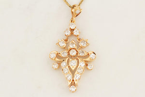 ANTIQUE EDWARDIAN c1900 1.84ct DIAMOND PENDANT 18ct GOLD