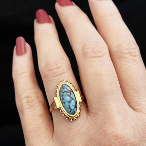 VINTAGE TURQUOISE RING 18ct GOLD