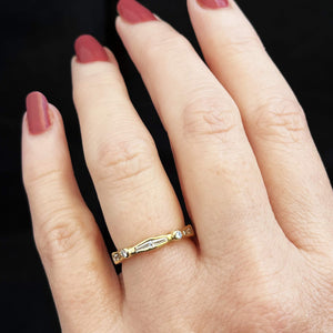 VINTAGE ART DECO c1930 DIAMOND RING 18ct GOLD