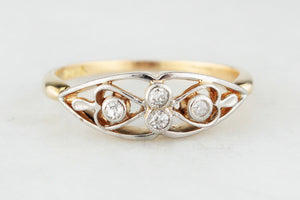 ANTIQUE LATE EDWARDIAN TO EARLY ART DECO DIAMOND RING 18ct GOLD