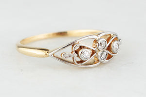 ANTIQUE LATE EDWARDIAN TO EARLY ART DECO DIAMOND RING 18ct GOLD