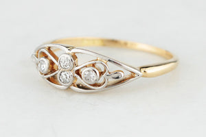 ANTIQUE LATE EDWARDIAN TO EARLY ART DECO DIAMOND RING 18ct GOLD