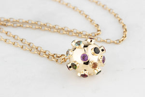 VINTAGE H STERN 1950 MULTI GEM SPUTNIK PENDANT 18ct GOLD