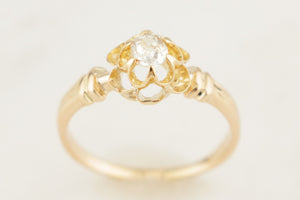 ANTIQUE EDWARDIAN c1900 OLD MINE CUT SOLATAIRE 18ct GOLD
