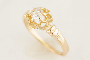 ANTIQUE EDWARDIAN c1900 OLD MINE CUT SOLATAIRE 18ct GOLD
