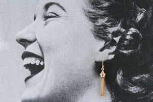 ANTIQUE EDWARDIAN TASSEL EARRINGS 9ct GOLD