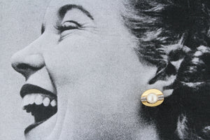 STATEMENT VINTAGE PEARL & DIAMOND EARRINGS 18ct GOLD