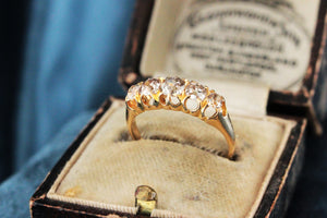 ANTIQUE EDWARDIAN FIVE-STONE 1.08ct DIAMOND RING IN 18ct YELLOW GOLD