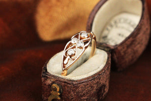 ANTIQUE LATE EDWARDIAN TO EARLY ART DECO DIAMOND RING 18ct GOLD