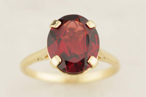 R&V CUSTOM PYROPE GARNET COCKTAIL RING 9ct GOLD