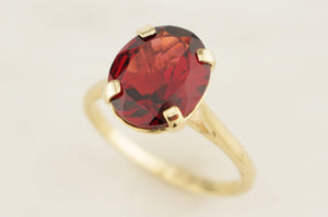 R&V CUSTOM PYROPE GARNET COCKTAIL RING 9ct GOLD