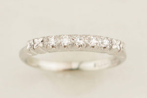ANTIQUE ART DECO c1920 DIAMOND BAND 18ct WHITE GOLD & PALLADIUM