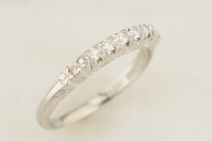 ANTIQUE ART DECO c1920 DIAMOND BAND 18ct WHITE GOLD & PALLADIUM