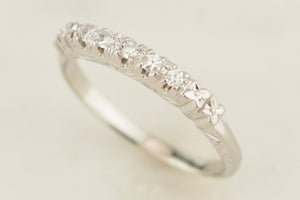 ANTIQUE ART DECO c1920 DIAMOND BAND 18ct WHITE GOLD & PALLADIUM